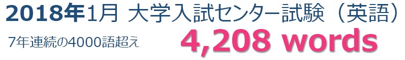 センター試験英語文字数
