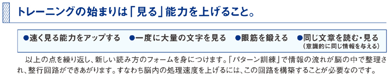 見る能力上げるトレーニング